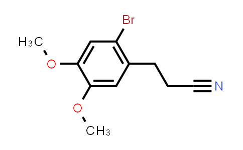 CAS No. 35249-62-8, 2-Bromo-4,5-dimethoxy-benzenepropanenitrile