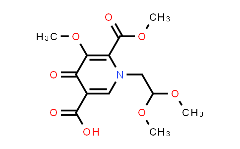 CAS No. 1335210-23-5, 1-(2,2-dimethoxyethyl)-5-methoxy-6-(methoxycarbonyl)-4-oxo-1,4-dihydropyridine-3-carboxylic acid