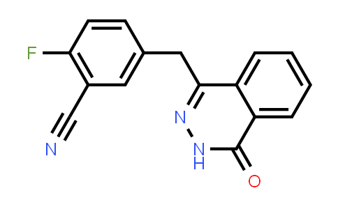 CAS No. 1021298-68-9, 2-fluoro-5-[(4-oxo-3,4-dihydrophthalazin-1-yl)methyl]benzonitrile