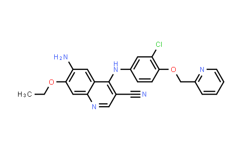 848139-78-6 | 6-amino-4-[3-chloro-4-(2-pyridylmethoxy)anilino]-7-ethoxy-quinoline-3-carbonitrile