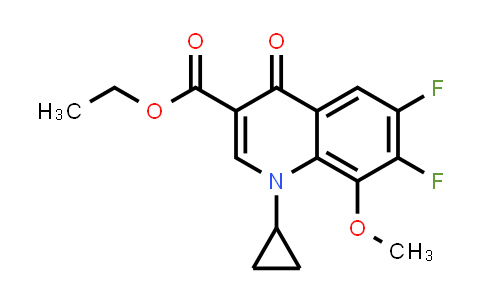 CAS No. 112811-71-9, 1-Cyclopropyl-6,7-difluoro-1,4-dihydro-8-methoxy-4-oxo-3-quinolinecarboxylic acid ethyl ester