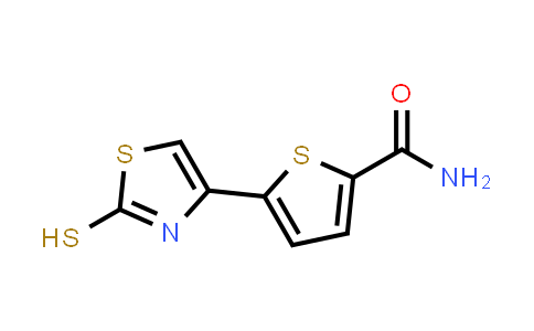 CAS No. 52560-89-1, 5-(2-Mercapto-thiazol-4-yl)-thiophene-2-carboxylic acid amide