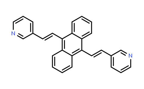 CAS No. 1429664-95-8, 9,10-bis((E)-2-(pyridin-3-yl)vinyl)anthracene