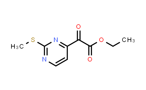 CAS No. 1211595-04-8, ethyl 2-(2-(methylthio)pyrimidin-4-yl)-2-oxoacetate