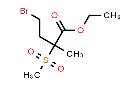 CAS No. 1312478-47-9, ethyl 4-bromo-2-methyl-2-(methylsulfonyl)butanoate