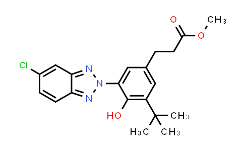 CAS No. 83044-91-1, methyl 3-[3-tert-butyl-4-hydroxy-5-(5-chloro-2H-benzotriazol-2-yl)phenyl]propionate