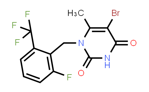 830346-48-0 | 英文名称:5-BROMO-1-(2-FLUORO-6-TRIFLUOROMETHYL-BENZYL)-6-METHYL-1H-PYRIMIDINE-2,4-DIONE