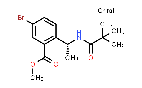 CAS No. 223595-13-9, (R)-methyl 5-bromo-2-(1-pivalamidoethyl)benzoate