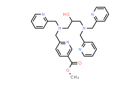 CAS No. 753451-63-7, methyl 6-(((3-(bis(pyridin-2-ylmethyl)amino)-2-hydroxypropyl)(pyridin-2-ylmethyl)amino)methyl)nicotinate
