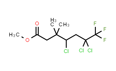 CAS No. 72714-62-6, methyl 4,6,6-trichloro-7,7,7-trifluoro-3,3-dimethylheptanoate