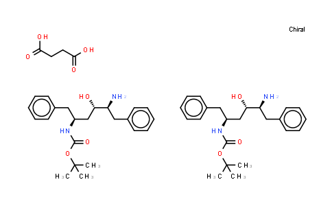 MC460735 | 183388-64-9 | (2S,3S,5S)-5-叔丁氧基甲酰氨基-2-氨基-3-羟基-1,6-二苯基己烷琥珀酸盐