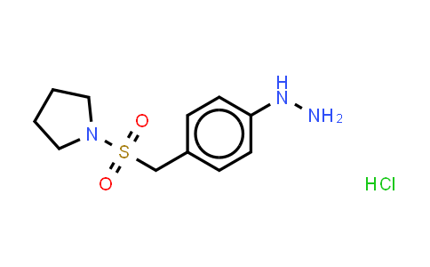 CAS No. 334981-11-2, 4-(1-Pyrrolidinylsulforylmenthyl)phenylhydrazine hydrochloride