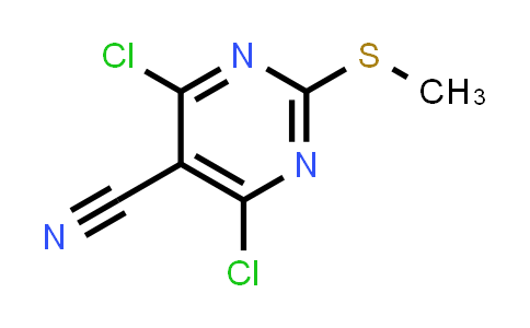 CAS No. 33097-13-1, 4,6-dichloro-2-(methylsulfanyl)pyrimidine-5-carbonitrile