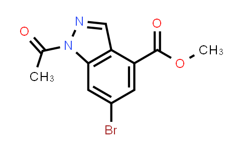 CAS No. 1346597-55-4, methyl 1-acetyl-6-bromo-1H-indazole-4-carboxylate
