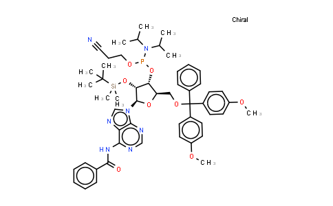 MC461381 | 104992-55-4 | N-苯甲酰基-5'-O-(4,4-二甲氧基三苯甲基)-2'-O-[(叔丁基)二甲基硅基]腺苷-3'-(2-氰基乙基-N,N-二异丙基)亚磷酰胺