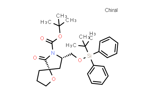 1000358-53-1 | 1-Oxa-7-azaspiro[4.4]nonane-7-carboxylic acid, 8-[[[(1,1-dimethylethyl)diphenylsilyl]oxy]methyl]-6-oxo-, 1,1-dimethylethyl ester, (5S,8S)-