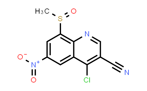 1000676-73-2 | 3-Quinolinecarbonitrile, 4-chloro-8-(methylsulfinyl)-6-nitro-