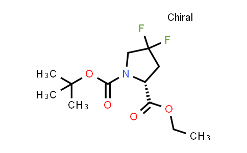 1001853-59-3 | 1-tert-Butyl 2-ethyl (2R)-4,4-difluoropyrrolidine-1,2-dicarboxylate