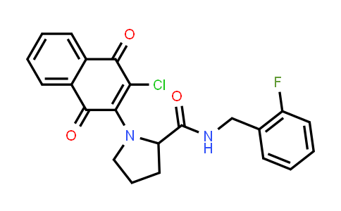 1008011-41-3 | 2-Pyrrolidinecarboxamide, 1-(3-chloro-1,4-dihydro-1,4-dioxo-2-naphthalenyl)-N-[(2-fluorophenyl)methyl]-