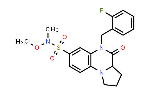 1008092-12-3 | yrrolo[1,2-a]quinoxaline-7-sulfonamide, 5-[(2-fluorophenyl)methyl]-1,2,3,3a,4,5-hexahydro-N-methoxy-N-methyl-4-oxo-