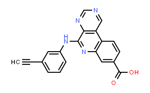 1009821-06-0 | Pyrimido[4,5-c]quinoline-8-carboxylic acid, 5-[(3-ethynylphenyl)amino]-
