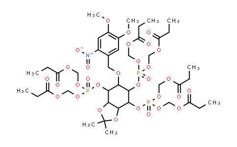 CAS No. 1009832-82-9, D-myo-Inositol, 6-O-[(4,5-dimethoxy-2-nitrophenyl)methyl]-2,3-O-(1-methylethylidene)-, 1,4,5-tris[bis[(1-oxopropoxy)methyl] phosphate]