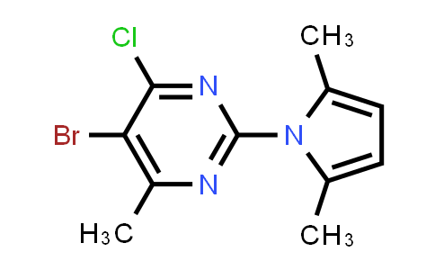 1013099-50-7 | 5-Bromo-4-chloro-2-(2,5-dimethyl-1H-pyrrol-1-yl)-6-methylpyrimidine