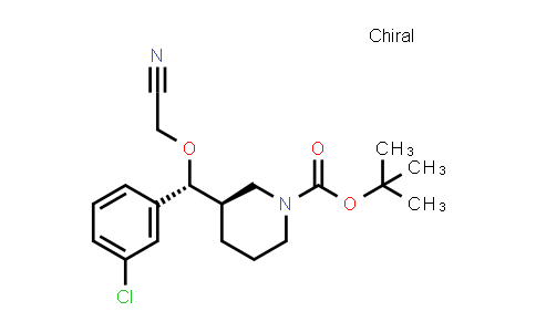 1013631-53-2 | 1-Piperidinecarboxylic acid, 3-[(R)-(3-chlorophenyl)(cyanomethoxy)methyl]-, 1,1-dimethylethyl ester, (3R)-