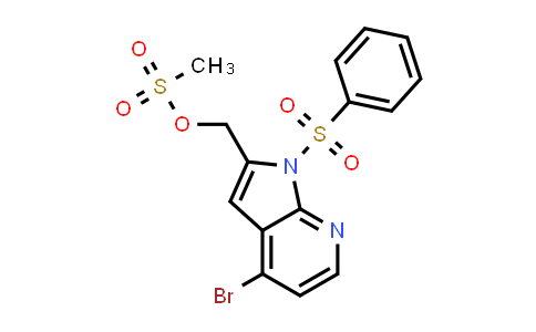 1014613-33-2 | 1H-Pyrrolo[2,3-b]pyridine-2-methanol, 4-bromo-1-(phenylsulfonyl)-, 2-methanesulfonate