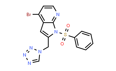 1014614-18-6 | 1H-Pyrrolo[2,3-b]pyridine, 4-bromo-1-(phenylsulfonyl)-2-(1H-tetrazol-1-ylmethyl)-