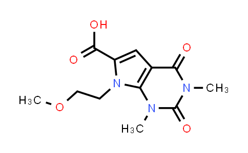 1018501-32-0 | 7-(2-Methoxyethyl)-1,3-dimethyl-2,4-dioxo-2,3,4,7-tetrahydro-1H-pyrrolo[2,3-d]pyrimidine-6-carboxylic acid