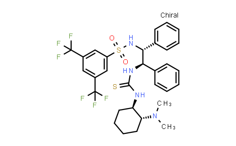 CAS No. 1020665-73-9, N-[(1R,2R)-2-[[[[(1R,2R)-2-(Dimethylamino)cyclohexyl]amino]thioxomethyl]amino]-1,2-diphenylethyl]-3,5-bis(trifluoromethyl)benzenesulfonamide