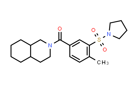 1021298-13-4 | Methanone, [4-methyl-3-(1-pyrrolidinylsulfonyl)phenyl](octahydro-2(1H)-isoquinolinyl)-