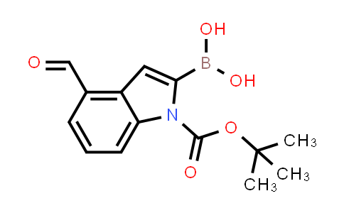 CAS No. 1021342-90-4, 1H-Indole-1-carboxylic acid, 2-borono-4-formyl-, 1-(1,1-dimethylethyl) ester