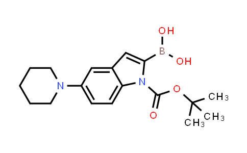 1021342-93-7 | 1H-Indole-1-carboxylic acid, 2-borono-5-(1-piperidinyl)-, 1-(1,1-dimethylethyl) ester