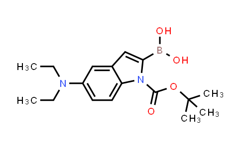 1021342-95-9 | 1H-Indole-1-carboxylic acid, 2-borono-5-(diethylamino)-, 1-(1,1-dimethylethyl) ester