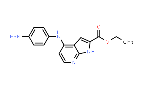 1021950-42-4 | 1H-Pyrrolo[2,3-b]pyridine-2-carboxylic acid, 4-[(4-aminophenyl)amino]-, ethyl ester
