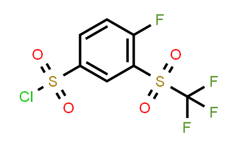 1027345-07-8 | 4-Fluoro-3-((trifluoromethyl)sulfonyl)benzene-1-sulfonyl chloride