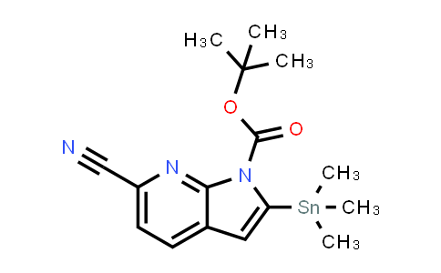 1028752-25-1 | 1H-Pyrrolo[2,3-b]pyridine-1-carboxylic acid, 6-cyano-2-(trimethylstannyl)-, 1,1-dimethylethyl ester