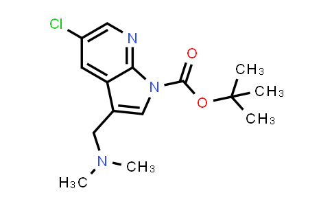 1029053-06-2 | 1H-Pyrrolo[2,3-b]pyridine-1-carboxylic acid, 5-chloro-3-[(dimethylamino)methyl]-, 1,1-dimethylethyl ester