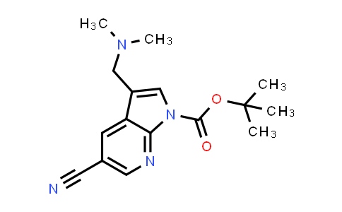 1029512-07-9 | 1H-Pyrrolo[2,3-b]pyridine-1-carboxylic acid, 5-cyano-3-[(dimethylamino)methyl]-, 1,1-dimethylethyl ester
