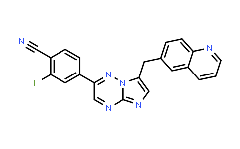 1029714-87-1 | Benzonitrile, 2-fluoro-4-[7-(6-quinolinylmethyl)imidazo[1,2-b][1,2,4]triazin-2-yl]-