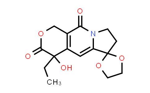 CAS No. 102978-41-6, 4'-Ethyl-4'-hydroxy-7',8'-dihydrospiro[[1,3]dioxolane-2,6'-pyrano[3,4-f]indolizine]-3',10'(1'H,4'H)-dione