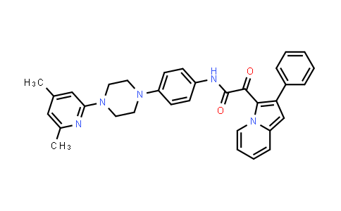 1029802-78-5 | N-[4-[4-(4,6-Dimethylpyridin-2-yl)piperazin-1-yl]phenyl]-2-oxo-2-(2-phenylindolizin-3-yl)acetamide
