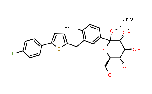 CAS No. 1030825-21-8, Methyl 1-C-[3-[[5-(4-fluorophenyl)-2-thienyl]methyl]-4-methylphenyl]-D-glucopyranoside