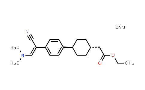 1031336-86-3 | Cyclohexaneacetic acid, 4-[4-[(1Z)-1-cyano-2-(dimethylamino)ethenyl]phenyl]-, ethyl ester, trans-