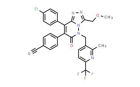 1034414-36-2 | Benzonitrile, 4-[8-(4-chlorophenyl)-5,6-dihydro-3-(methoxymethyl)-5-[[2-methyl-6-(trifluoromethyl)-3-pyridinyl]methyl]-6-oxo-1,2,4-triazolo[4,3-b]pyridazin-7-yl]-