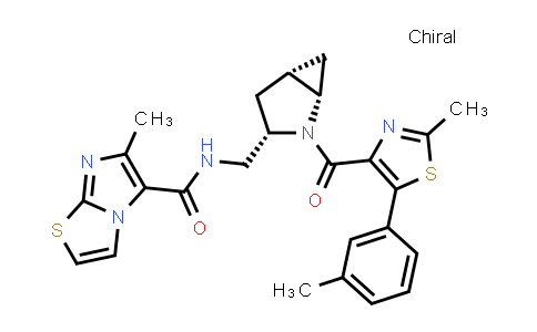 1038505-88-2 | Imidazo[2,1-b]thiazole-5-carboxamide, 6-methyl-N-[[(1S,3S,5S)-2-[[2-methyl-5-(3-methylphenyl)-4-thiazolyl]carbonyl]-2-azabicyclo[3.1.0]hex-3-yl]methyl]-