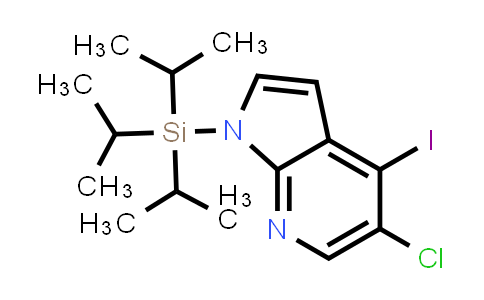 CAS No. 1040682-76-5, 5-chloro-4-iodo-1-(triisopropylsilyl)-1H-pyrrolo[2,3-b]pyridine