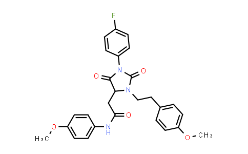 MC503846 | 1042696-37-6 | 4-Imidazolidineacetamide, 1-(4-fluorophenyl)-N-(4-methoxyphenyl)-3-[2-(4-methoxyphenyl)ethyl]-2,5-dioxo-